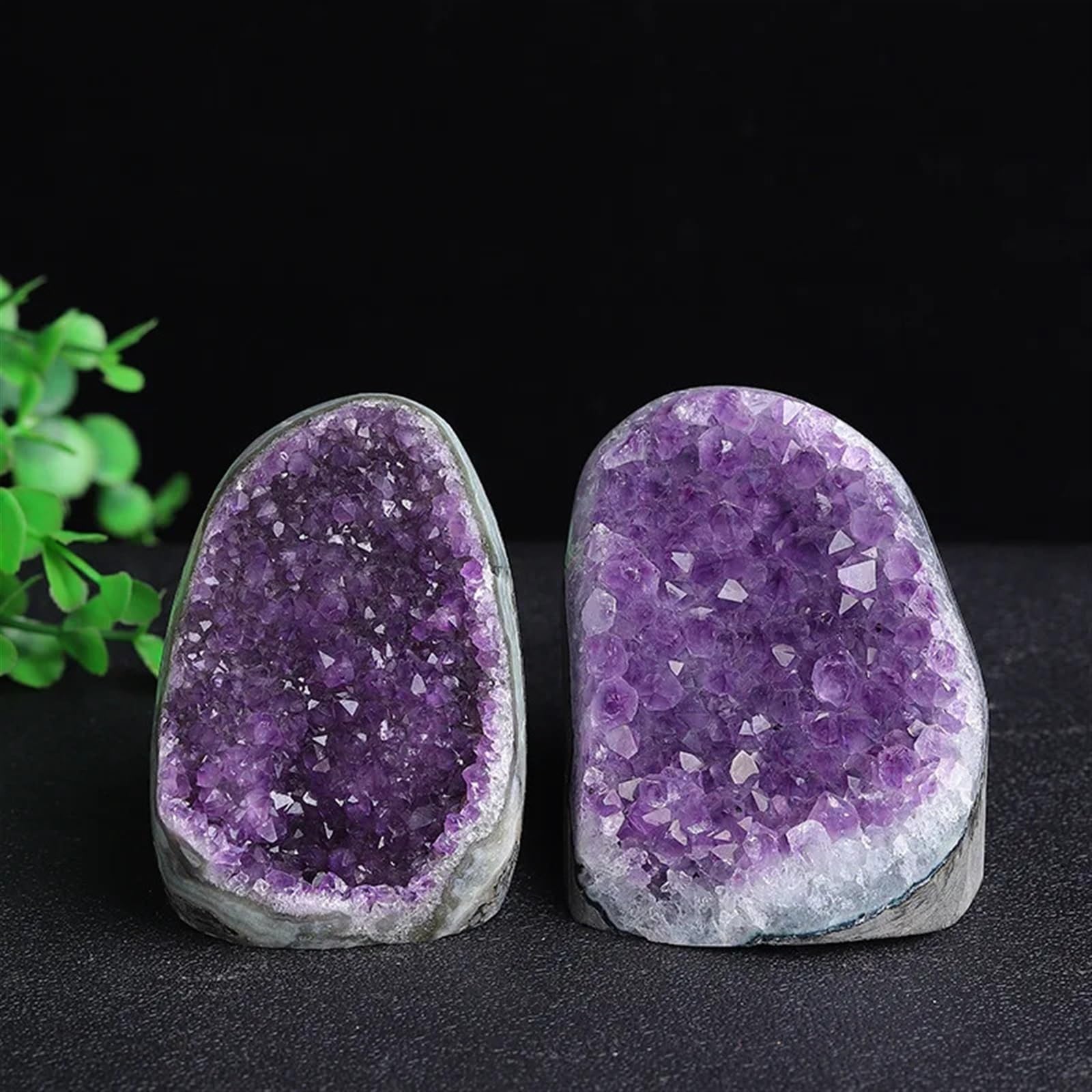 Hermoso Geoda de amatista Natural, cristal púrpura, racimo de cuarzo, decoración del hogar(100-300g)
