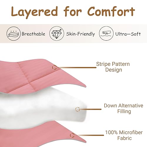 Vista 31 de ZPECC Edredón alternativo de plumón para niños pequeños, manta hipoalergénica de 39 x 47 pulgadas, suave, transpirable, ligero, para todas las Raya