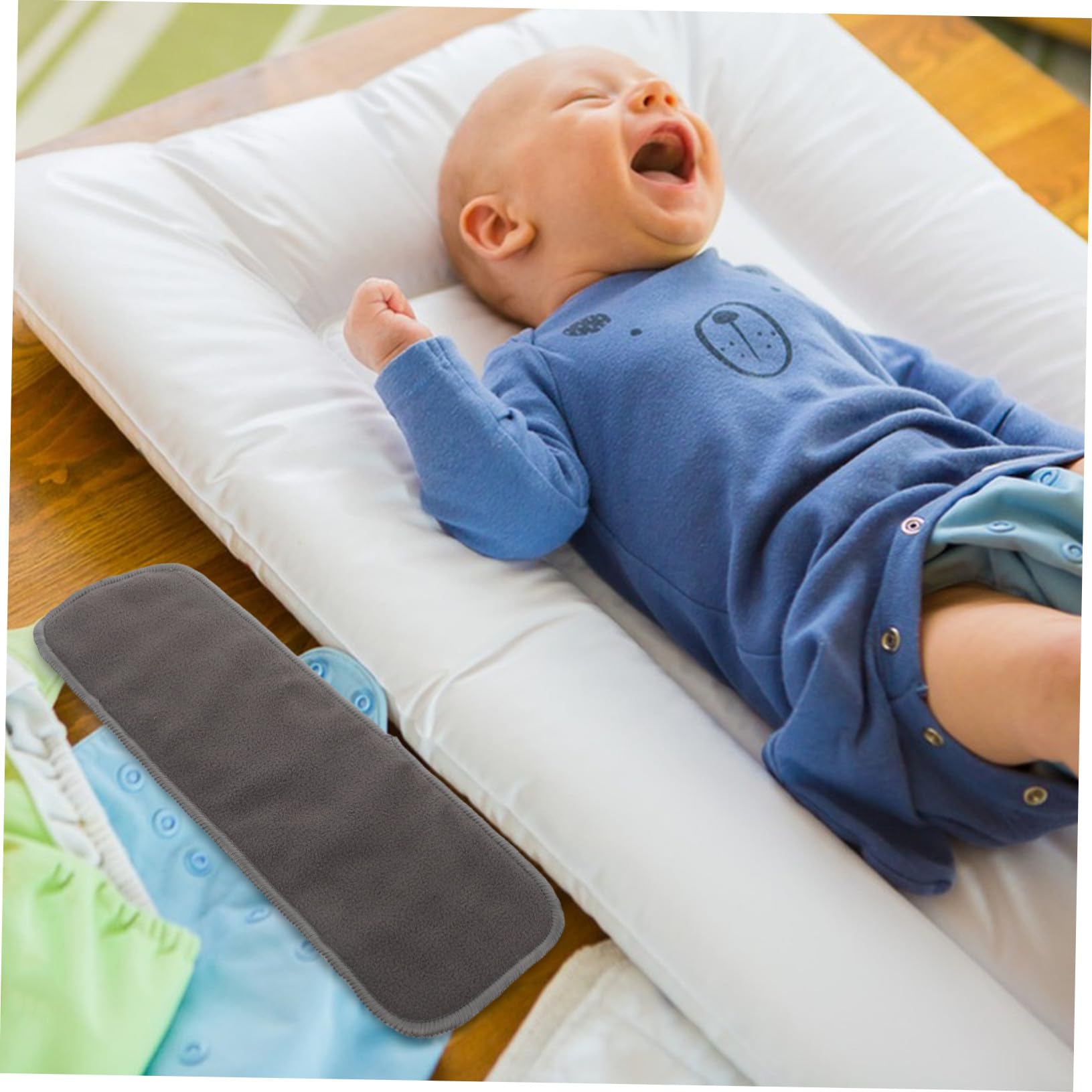 10 Stück Waschbare Windeleinlagen aus Bambuskohle Atmungsaktiv und Hautfreundlich Wiederverwendbar für Babys für Täglichen Gebrauch und Reisen