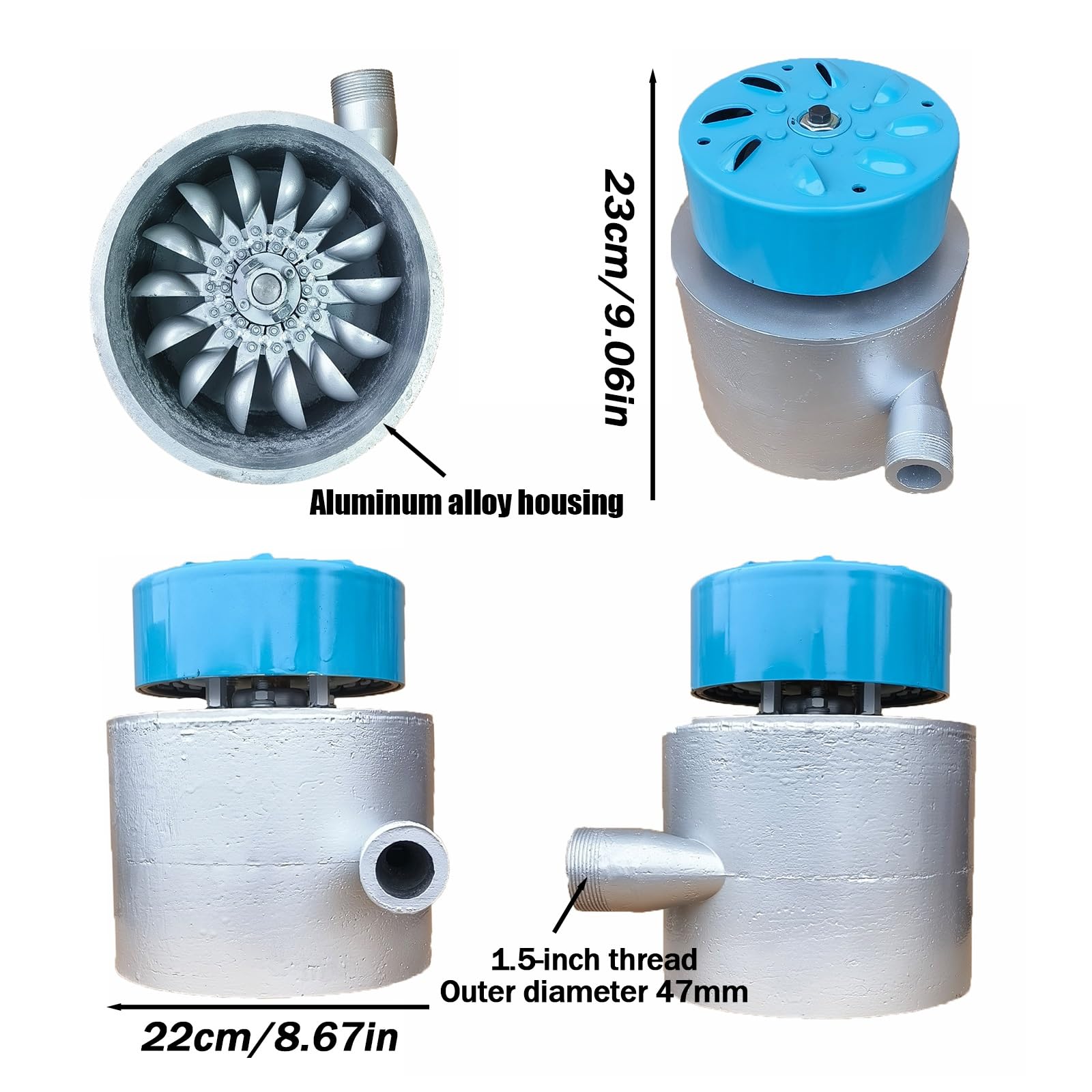 Générateur Hydroélectrique Portable 3 KW 110 V–230 V, Micro-générateur Hydroélectrique, Boîtier En Alliage D'aluminium, Adapté À L'alimentation De Secours Domestique Et À L'éclairage Extérieur