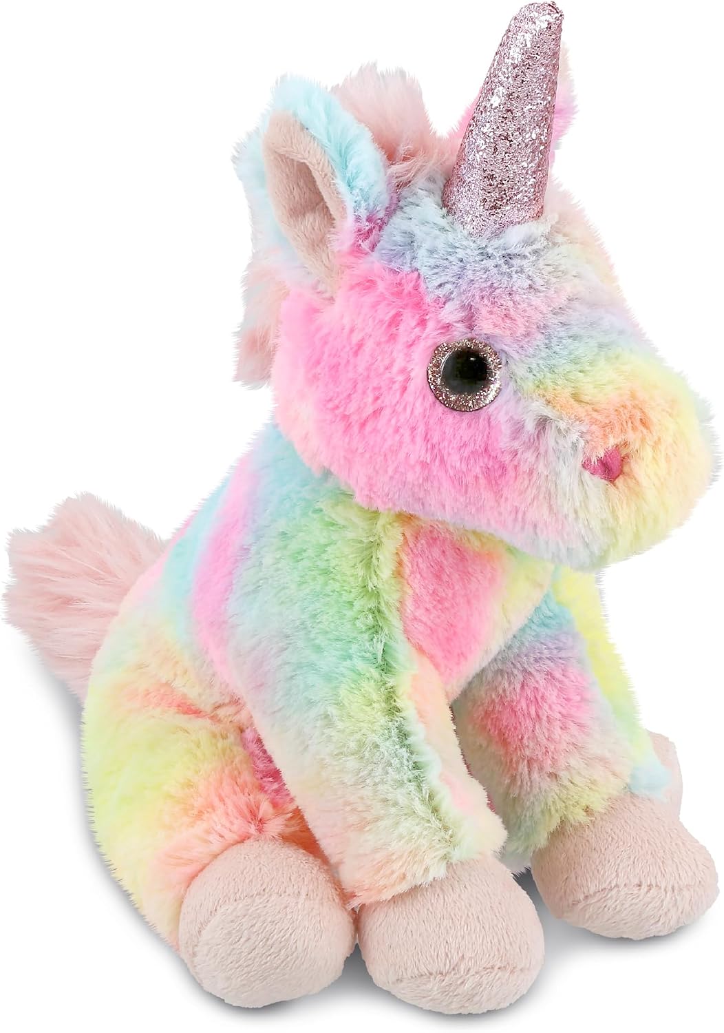 DolliBu Rainbow Unicorn Stuffed Animal – Soft Huggable Unicorn Stuffed Toy, Adorable Playtime Fantasy Plush Toy, Cute Cuddle Gifts for Kids and Adults – 9 Inch