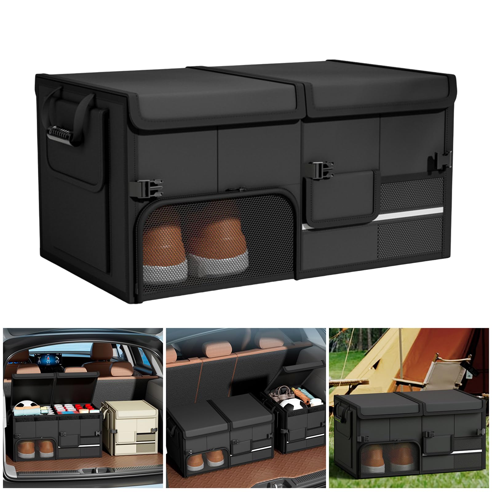 Faltbare Auto-Handschuhfach-Aufbewahrungsbox aus Nylon für effizientes Raummanagement und einfache Installation
