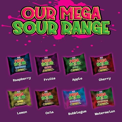 Miniatura 7 de Mega Sour Raspberry Bombs - Bolsa de 8.82 oz (14 kilo) de Barnetts
