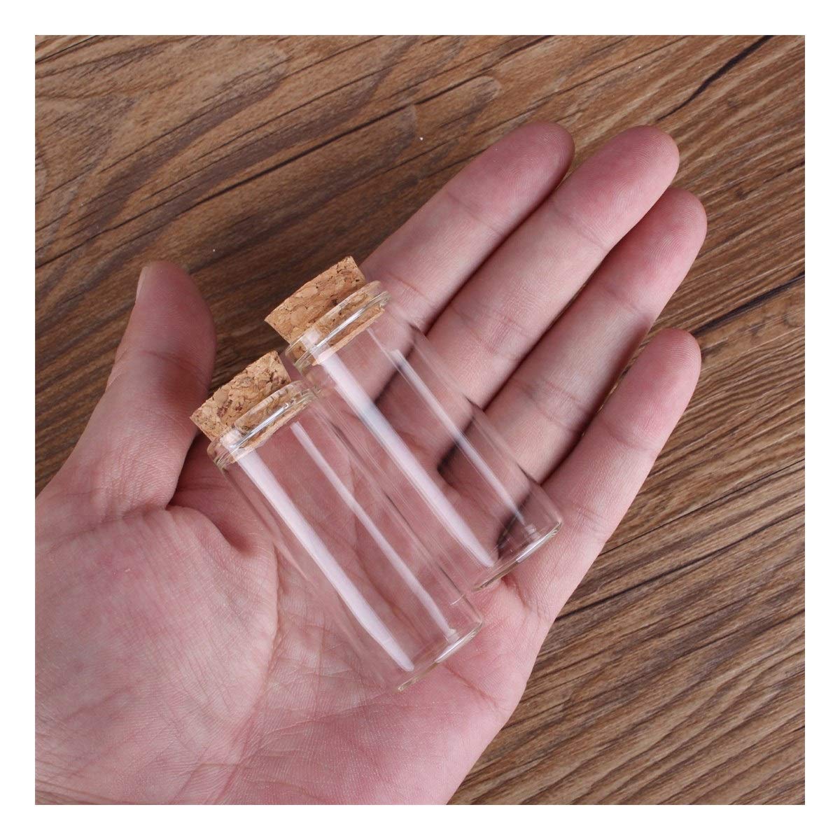 Xianglaa- tubos de ensayo para regalo, 24 piezas de cristal de los frascos botellas de vidrio muy pequeñas y 14 ml 24 * 60mm Tubos de ensayo, con Taponeras los tarros de cristal, for la boda Craft , A