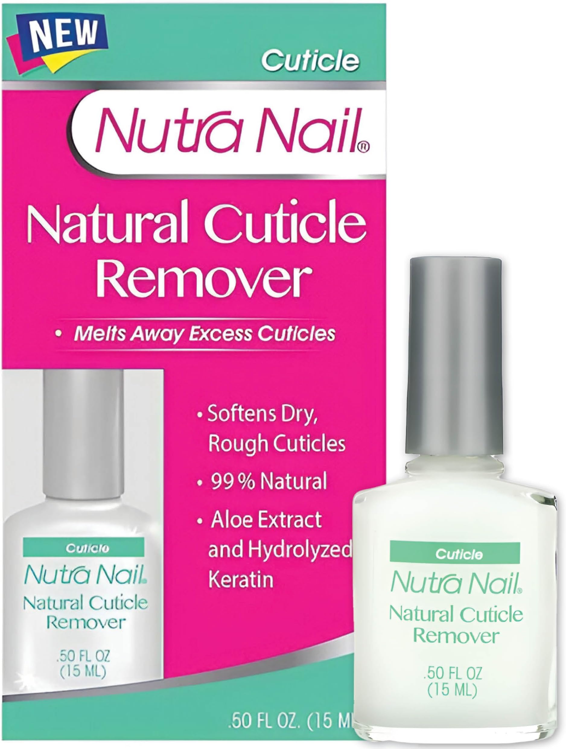 Naturals Cuticle Remover - Instant Nail Bed Softener & Removal Oil Treatment for Nails & Nail Health (0.45 Fl Oz)