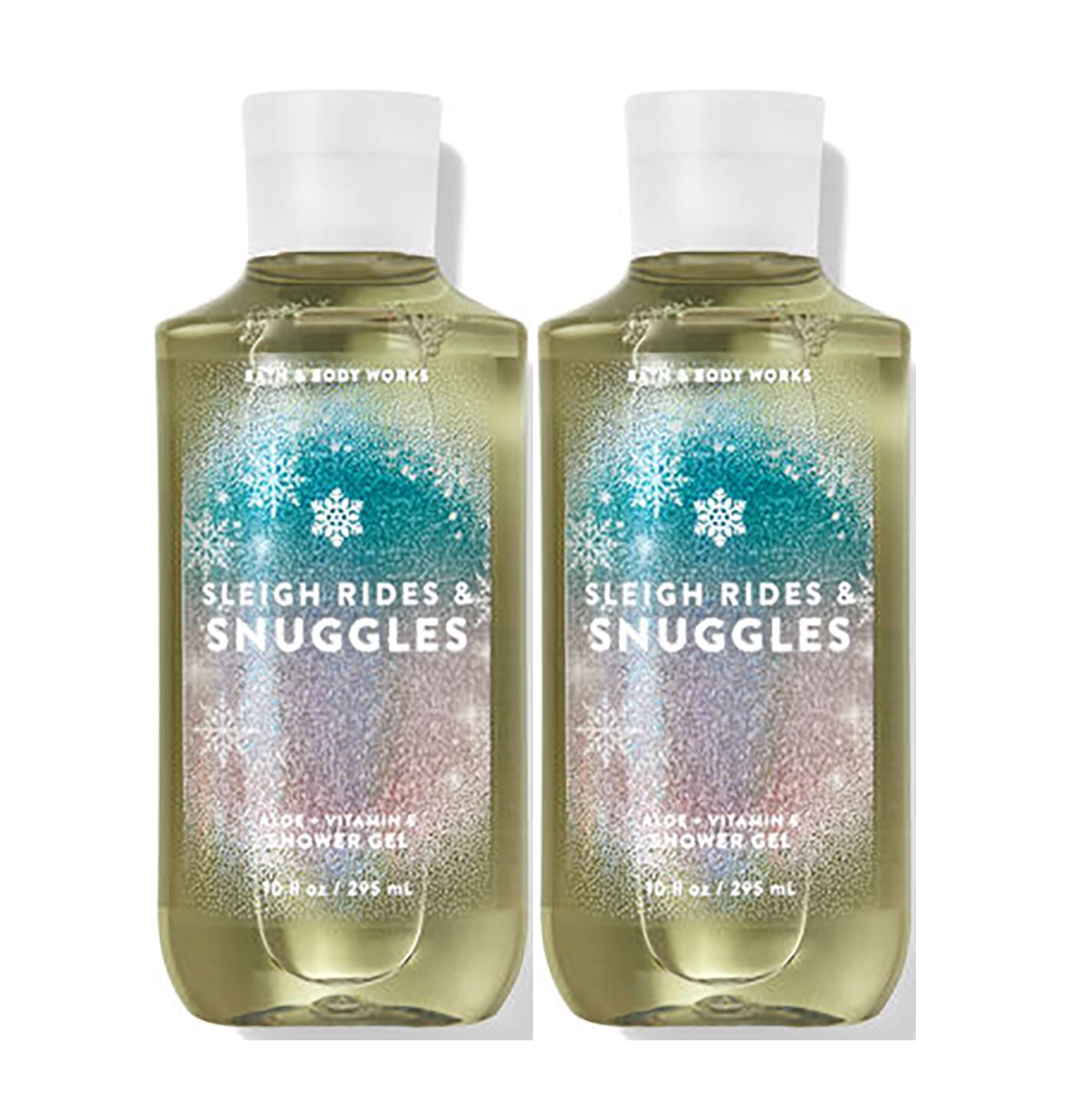 Bath & Body Works and Sleigh Rides Snuggles Shower Gel Gift Sets 10 Oz 2 Pack (Sleigh Rides Snuggles)