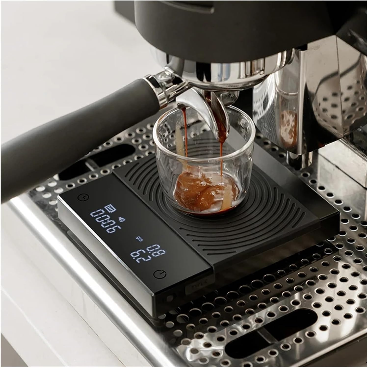 Digital Coffee Food Kitchen Scale With Time Light Weight Mini(Black)