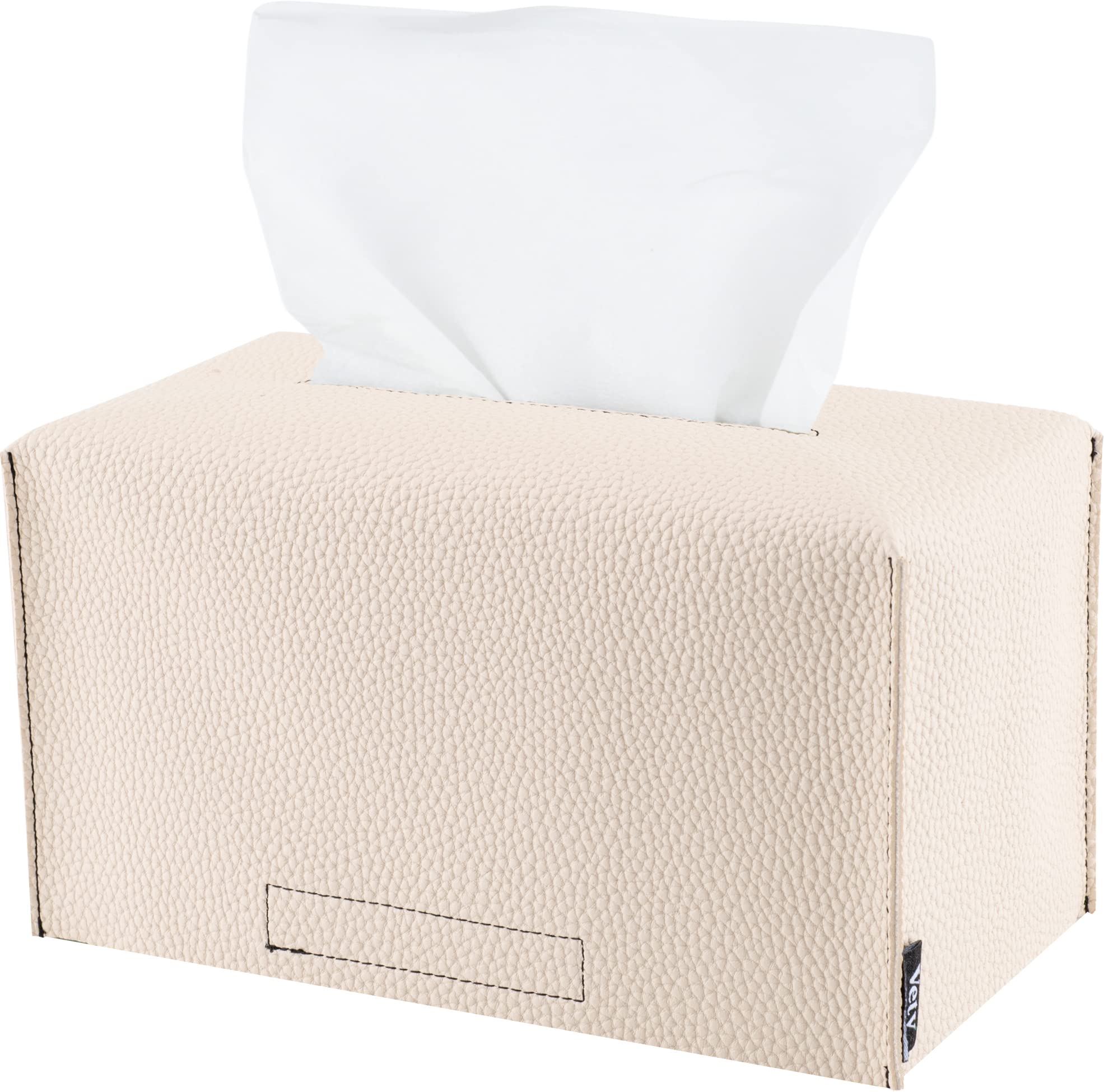 VETY Tissue Box Cover, PU Leather Rectangular Tissue Box Holder – Decorative Holder/Organizer for Bathroom Vanity Countertop, Night Stands, Office Desk & Car 9.5"X5"X5“, Modern and Stylish