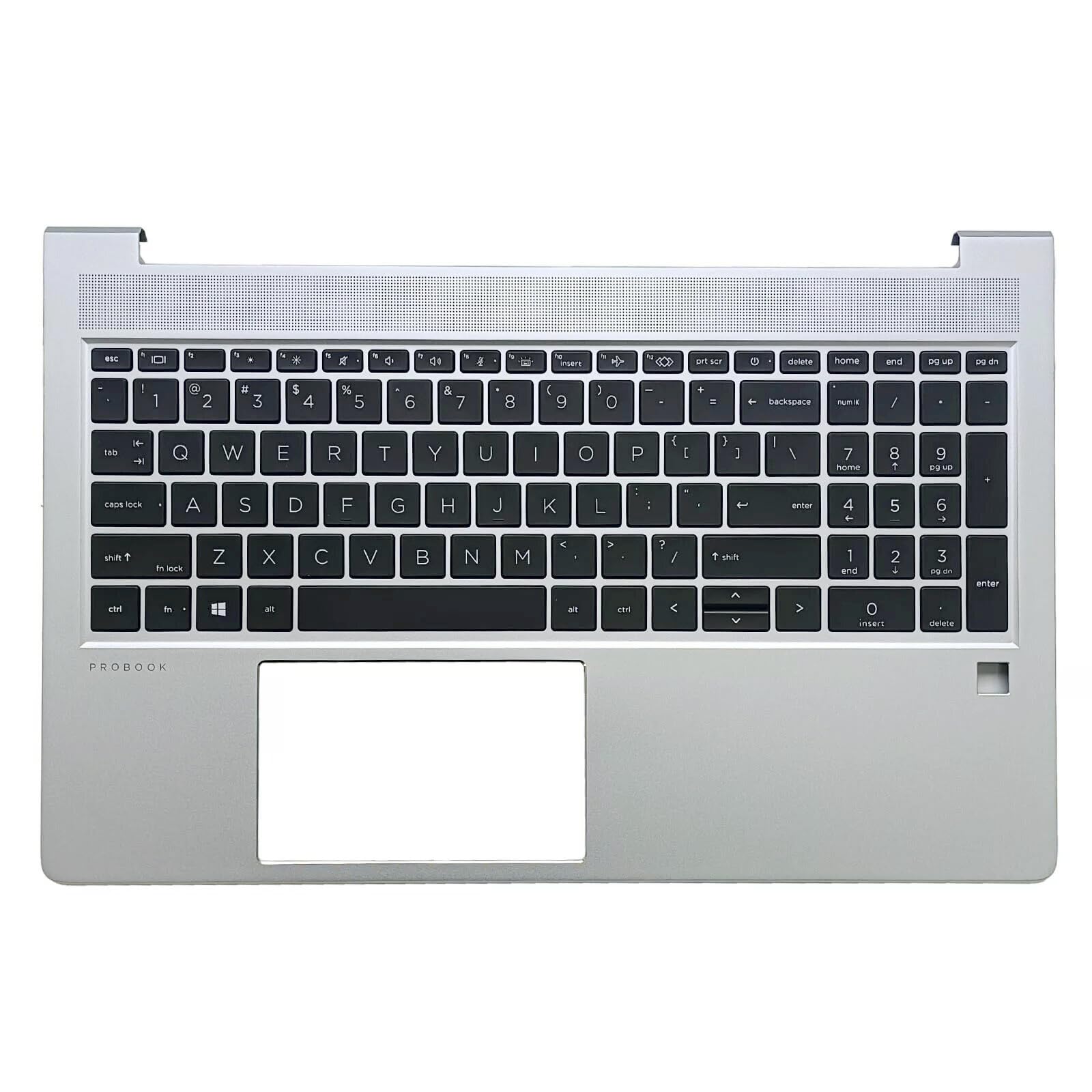 Photo 1 of Wzqrps New Replacement for HP Probook 450 G9 455 G9 Laptop Upper Case Palmrest Backlit Keyboard Assembly Part N01933-001 N01934-001 Silver (Probook 450 455 G9 Backlit Keyboard)