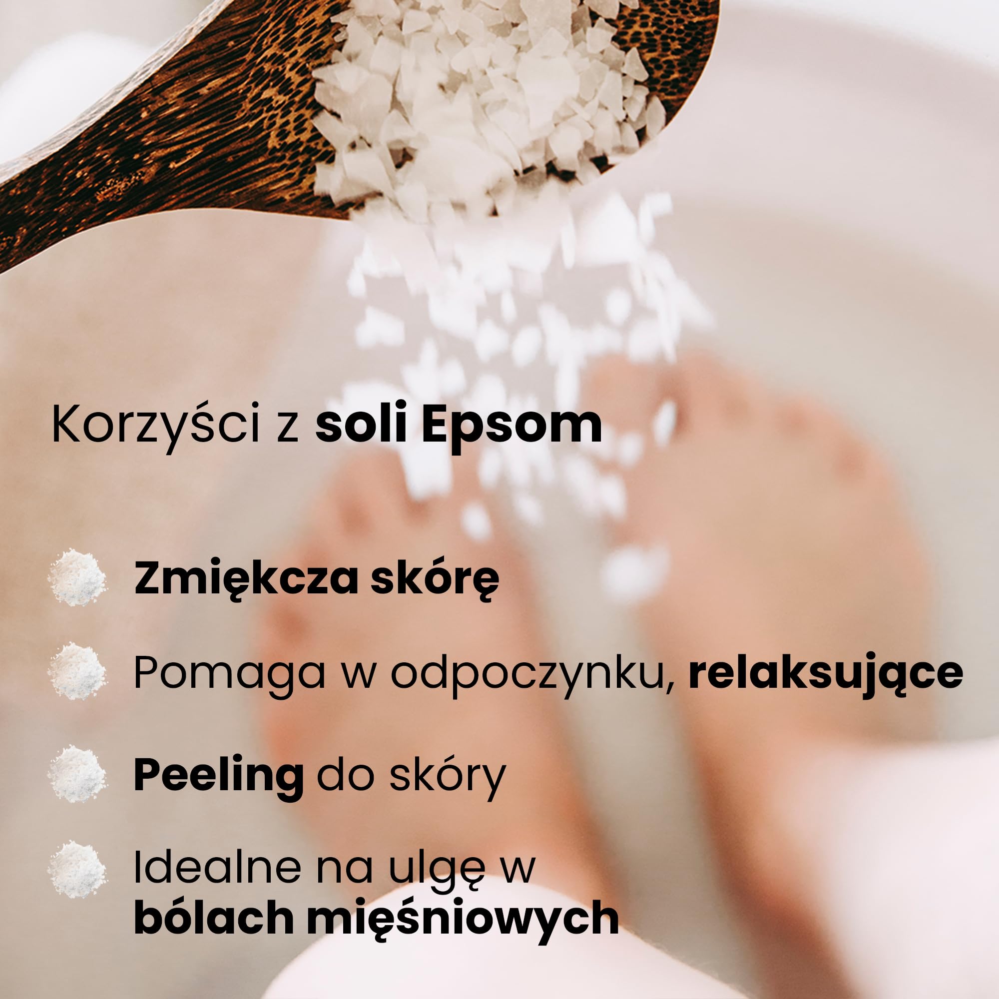 bleu & marine Bretania - 100% Naturalna Sól Epsom do Kąpieli | Relaks dla Zmęczonych Nóg | Poprawia Krążenie | Detoksykacja Organizmu | Nawilża i Zmiękcza Skórę, Transparentna, 250g