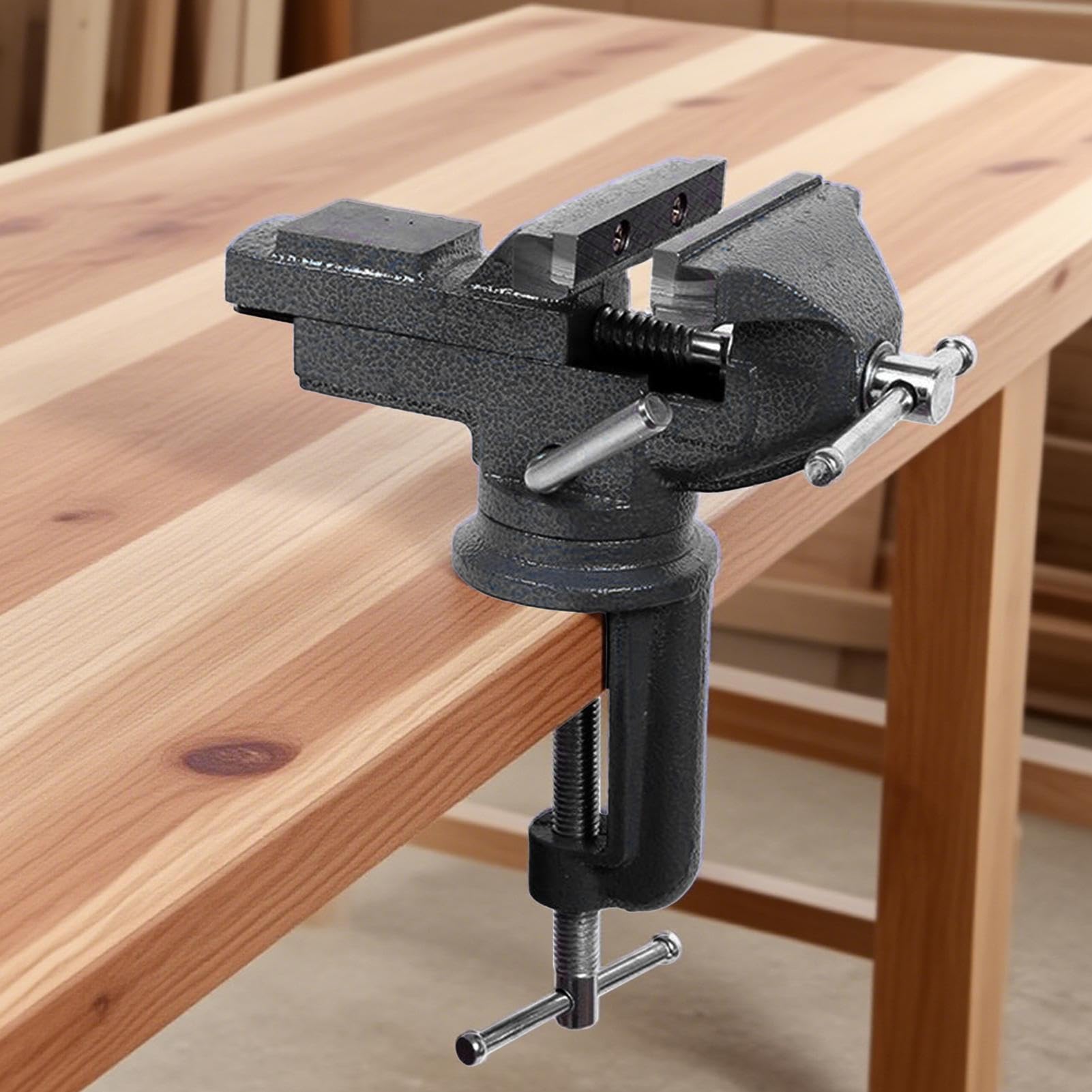 Da Banco per Lavorazione del Legno ad Alta Resistenza | Base Girevole a 360 Gradi, da Tavolo, Strumento Portatile e Fisso per Casa Garage Officina Banco di Lavoro