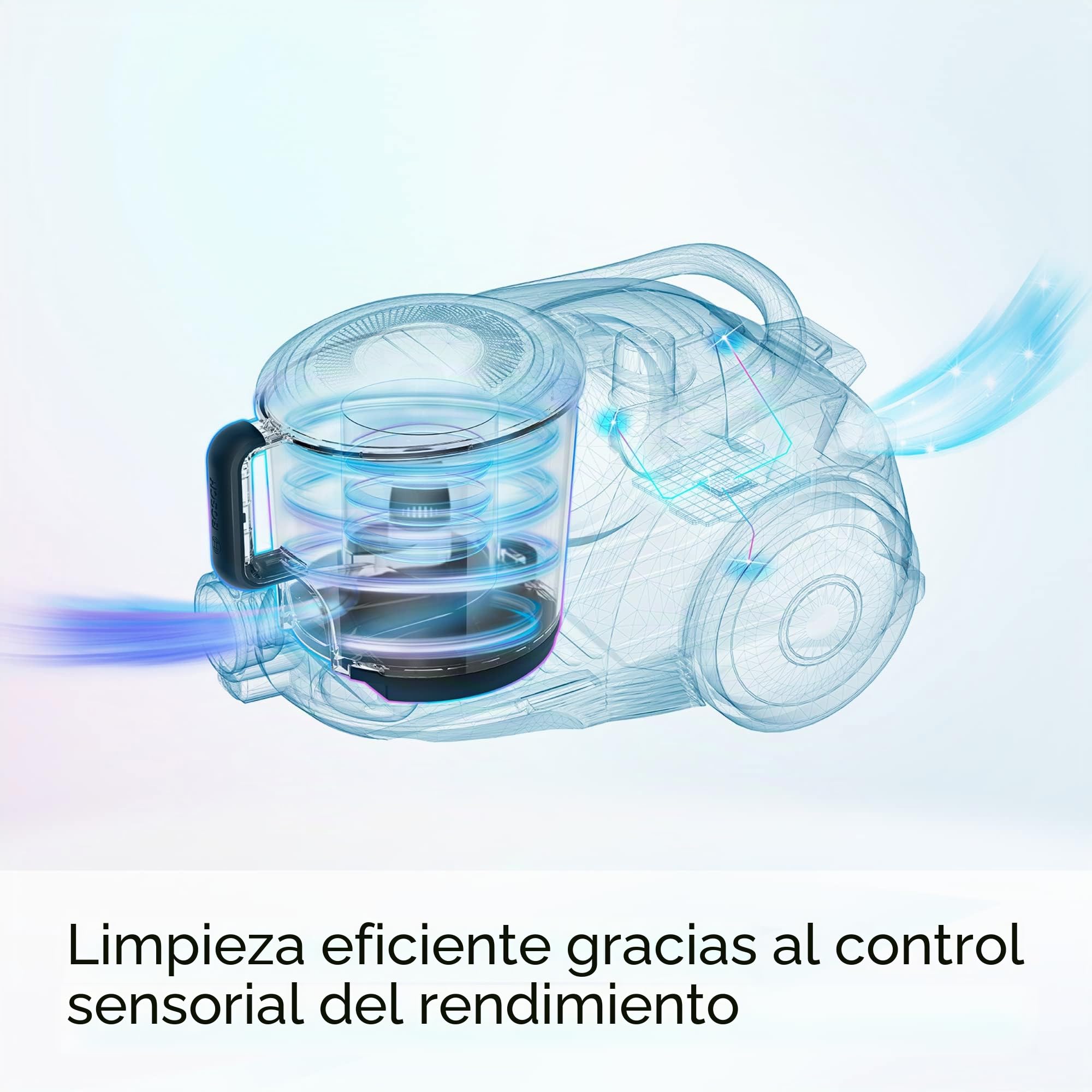 Bosch Aspiradora sin Bolsa Serie 6 BGC41XHYG - Aspiradora de Suelo Ideal para alérgicos - Filtro higiénico, 10 años de garantía del Motor, Boquilla de Suelo para parqué, Alfombra, Fuerte Potencia de
