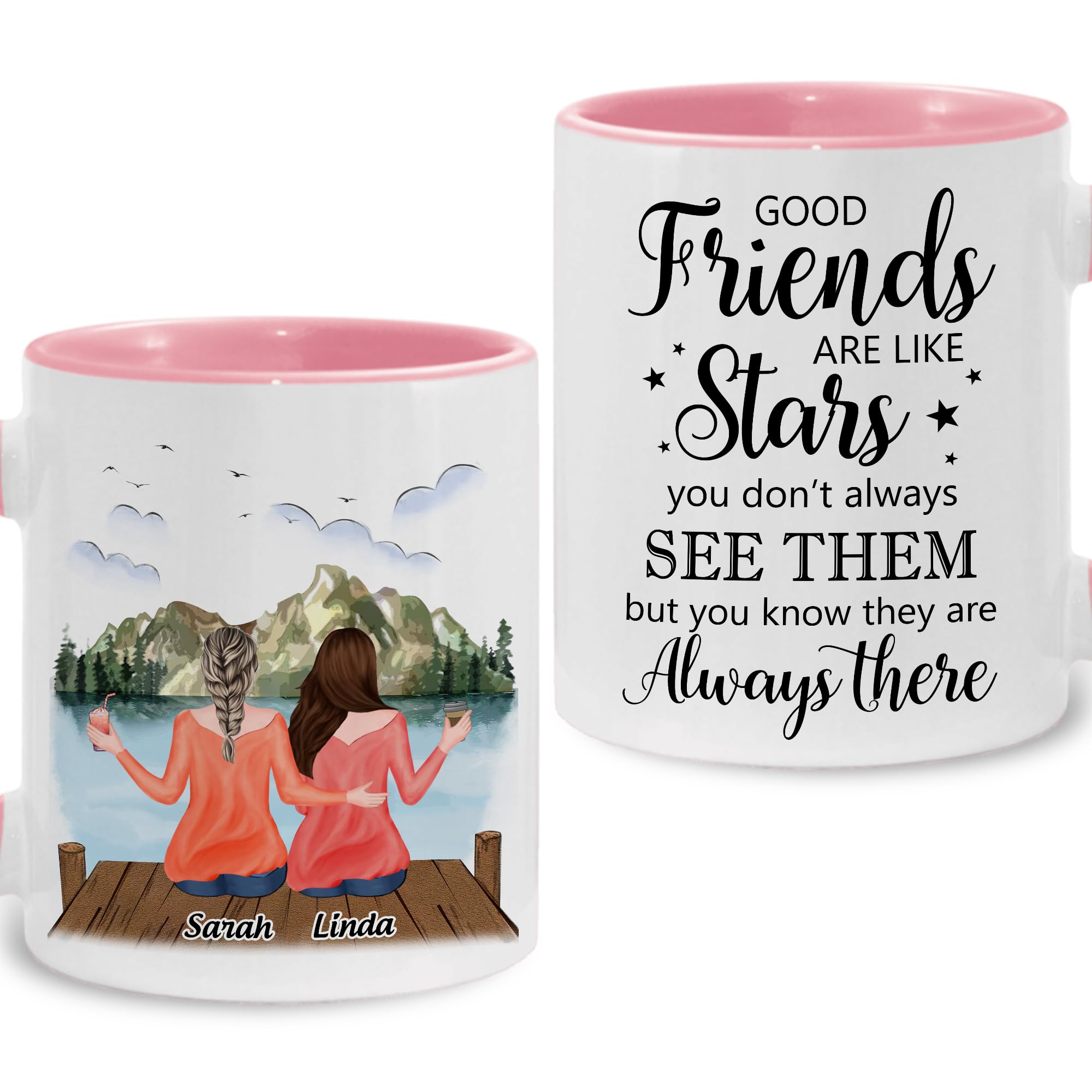 DEKIDOKA Personalized Sister Mug - Gift For Female Friend - Custom Coffee Mug With Name Design - Christmas