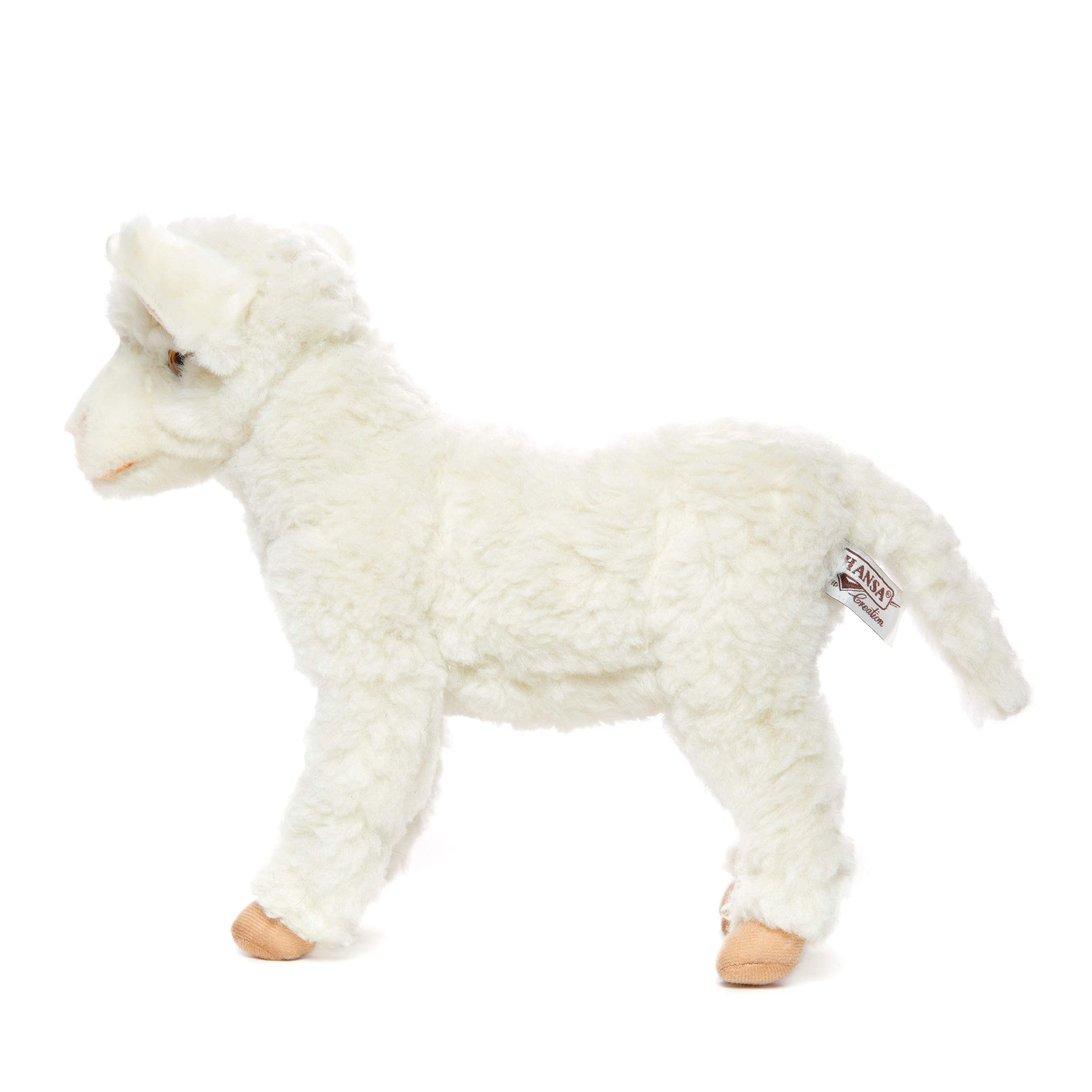 Hansa - Peluche de Cordero Blanco, 4 Patas de 28 cm