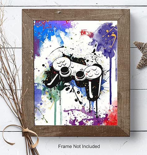 Miniatura 8 de Video Arcade Remote Control Wall Decor - Gaming Controller Art Poster for Game Room, Dorm, Bar, Boys Room, Kids Bedroom - Gift for Gamers, Xbox,