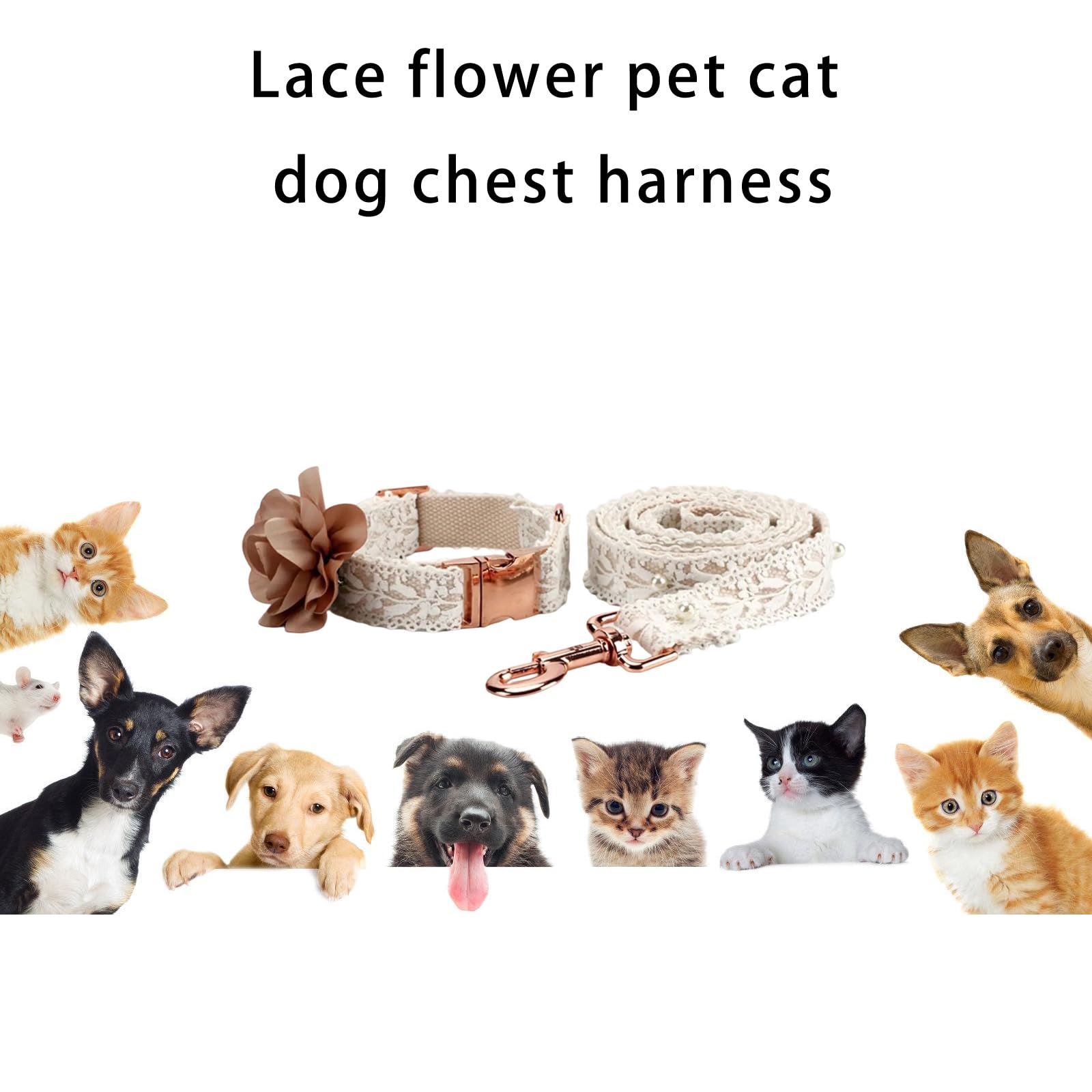 Schnürsenkel Haustiergeschirre Media Hundegeschirre Haustier Frontclip für Hunde und Katzen Polyester