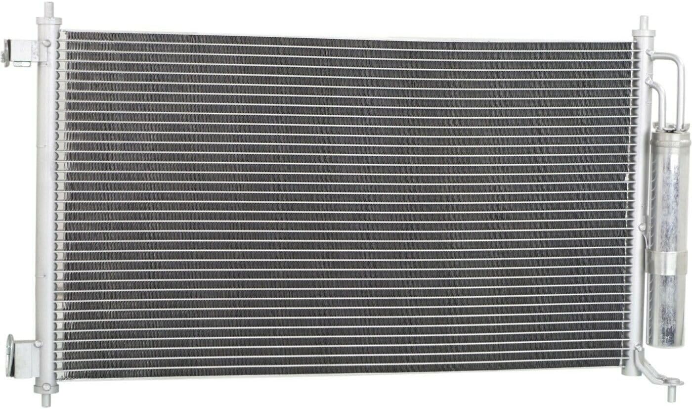 A/C Condenser 1pc Air Conditioning 25.57 13.81 X 0.69 Inches Core Size Aluminum with Drier for Nissan for Versa 1.8L 2007-2012 & 1.6L 2009-2011