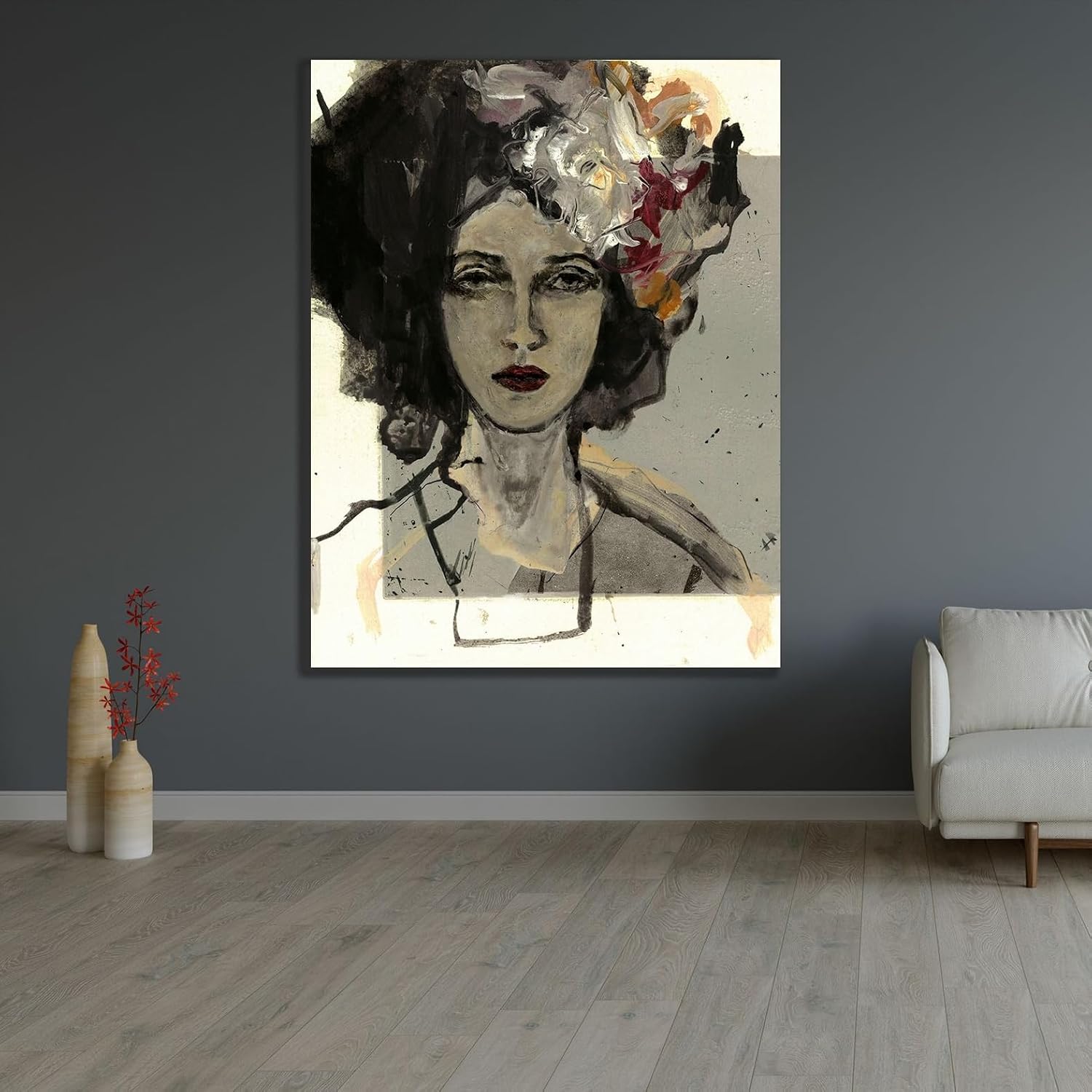 ArtDirect Hommage An Frida Kahlo XVIII Unframed Art Print Giclee Poster by Rathmann, Ute - Ready for Framing with Customization Sizes 8x10, 11x14, 15x20, 24x31, 36x47, and 46x60 Inches