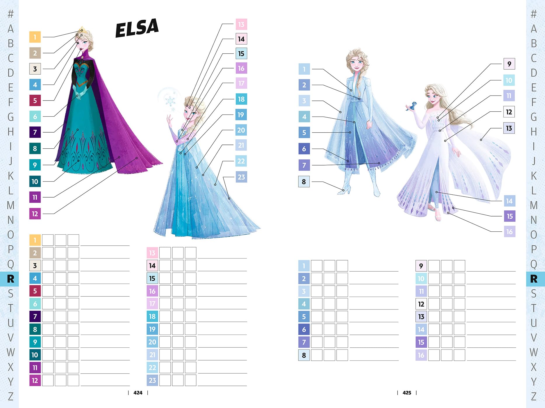 Coloriages mystères - Livre compagnon - Nuancier des personnages Disney: Mon livre compagnon pour réaliser tous les coloriages Disney