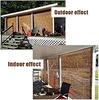 Vista 4 de Persiana de bambú inalámbrica para ventanas, persianas de bambú de 34 pulgadas de ancho, persiana enrollable para ventana con filtro de luz