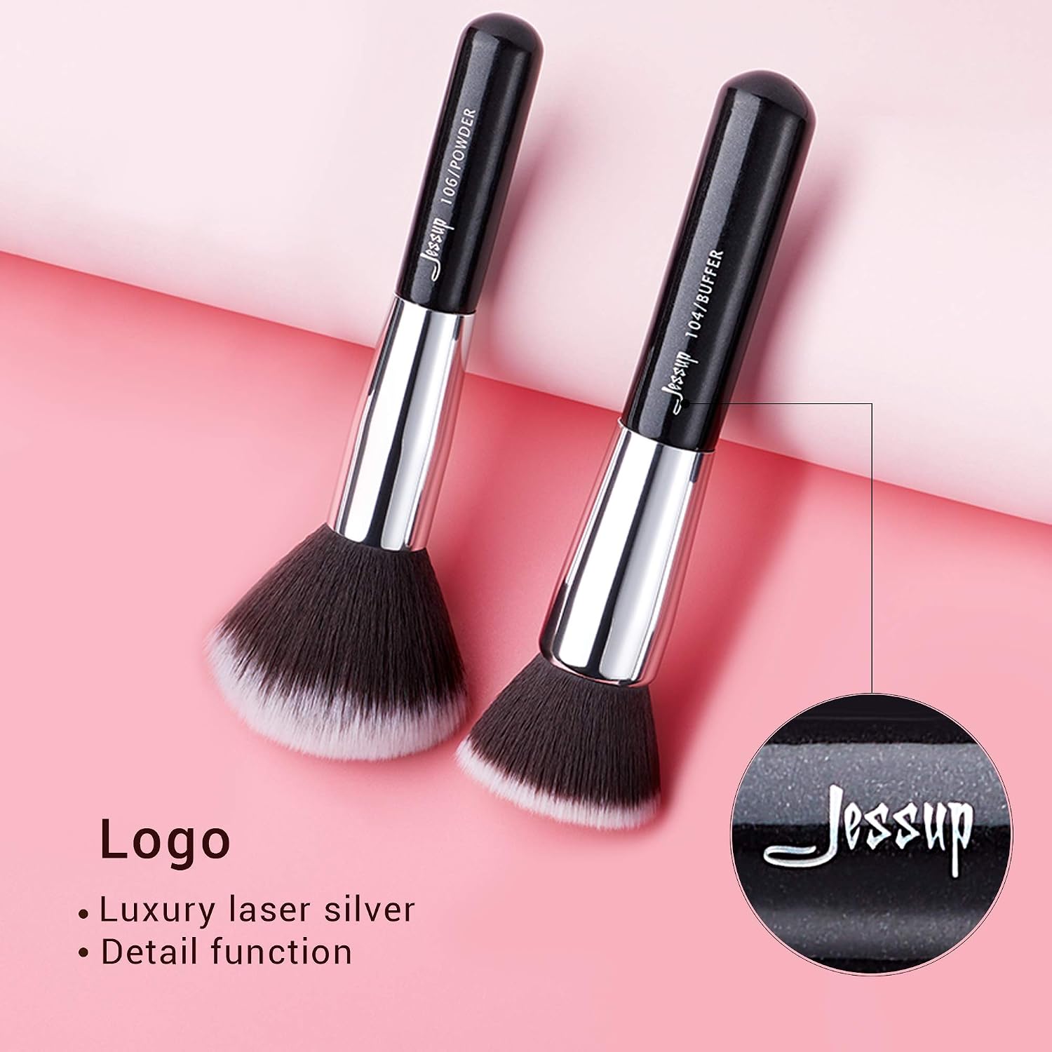 Jessup Makeup Brushes 10pcs Black/Silver Basic Makeup Brushes Set Foundation Eye Brush Lip Brush Makeup Brush Kit T176