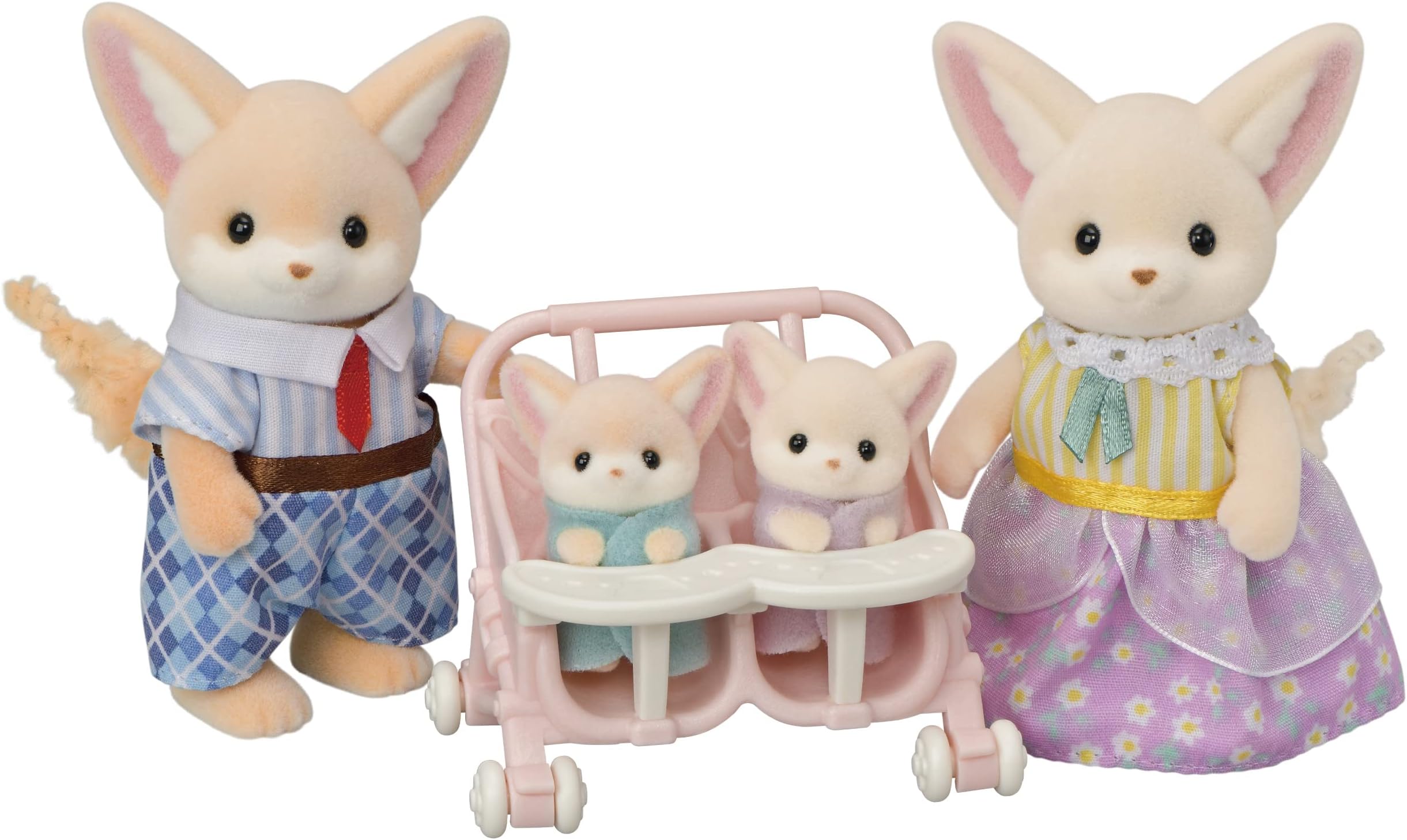 Sylvanian Families Fennec Fox Family - dollhouse playset 5696, Flesh