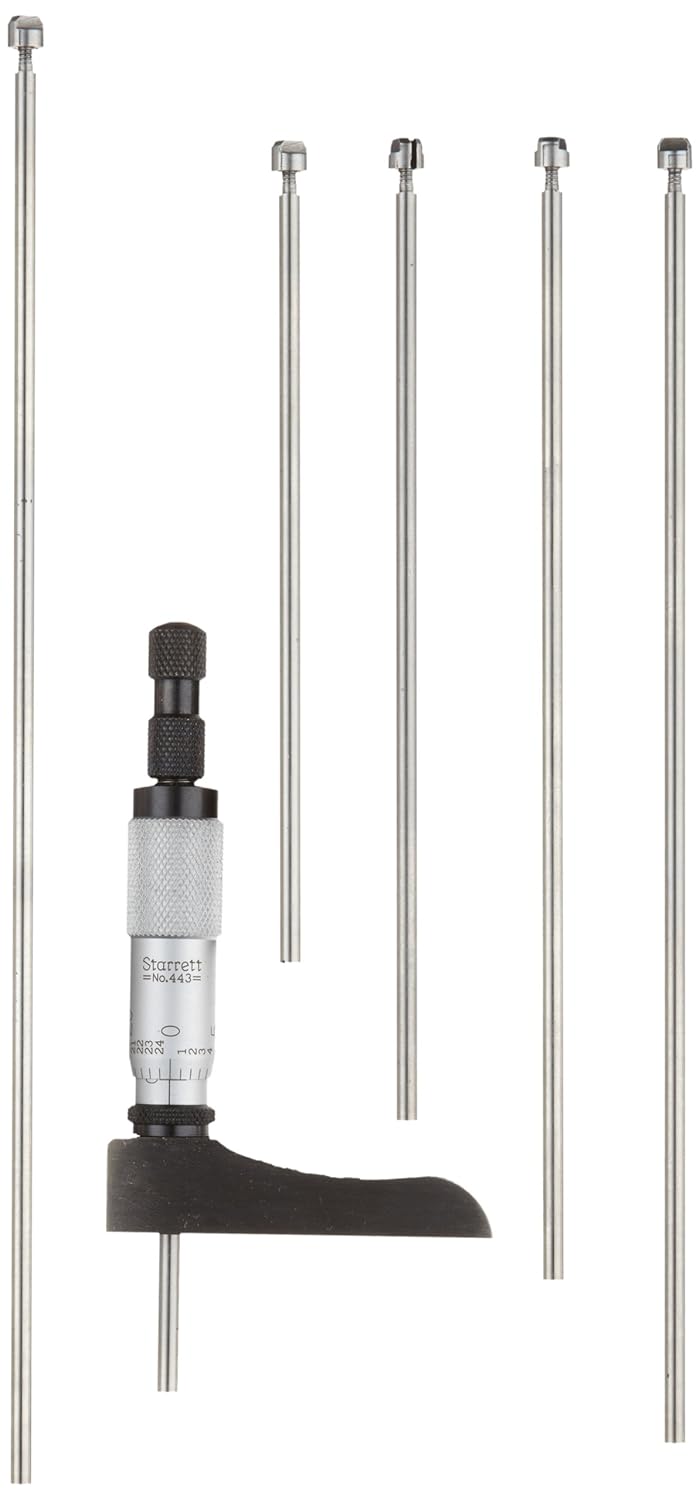 +/0.0001 Accuracy Micrometer Type Starrett 443Z6RL Vernier Depth