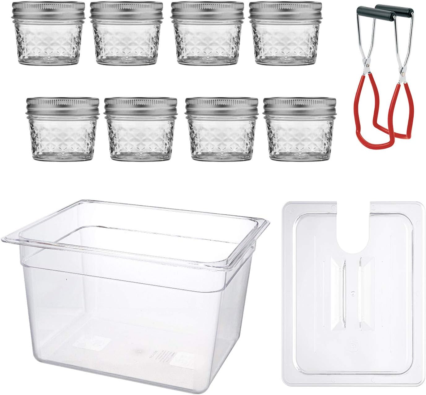 Sous Vide Egg Bites Mold Kit 8 Sous Vide Jars (4 Oz