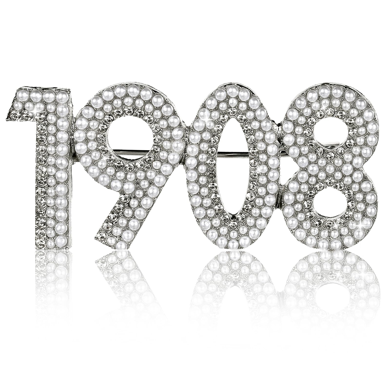 AKA White Pearl Brooch, AKA Sorority Gifts for Women, Alpha Kappa Alpha Paraphernalia Brooch, AKA Pins for Clothing