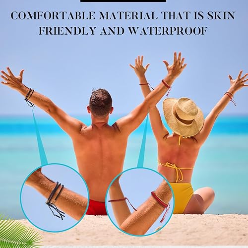 Miniatura 5 de Yinkin 6 pulseras tibetanas de budismo hechas a mano con nudo de cuerda de hilo tejido, pulsera de cuerda multicolor de la suerte para hombres,