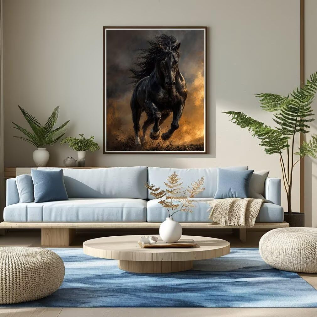 Diamond Painting Caballos, Manualidad Creativa y Relajante 90x120cm C8-9