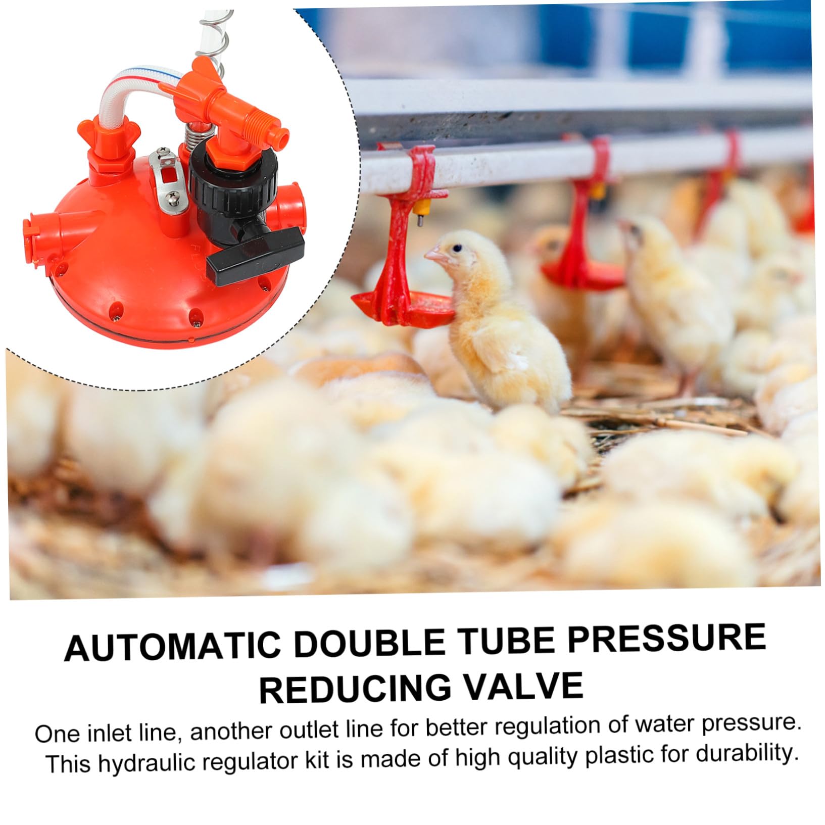 Didiseaon Regolatore di Pressione Rosso Abbeveratoio Galline per e in Plastica Funzione di Evitare Perdite Allevamento Polli e Abbeveratoi Automatici