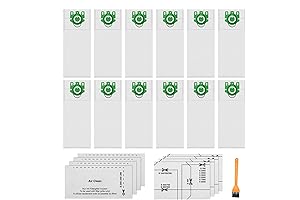 Type U Vacuum Bags for Miele Canisters (12-Pack) | AirClean Efficiency |...