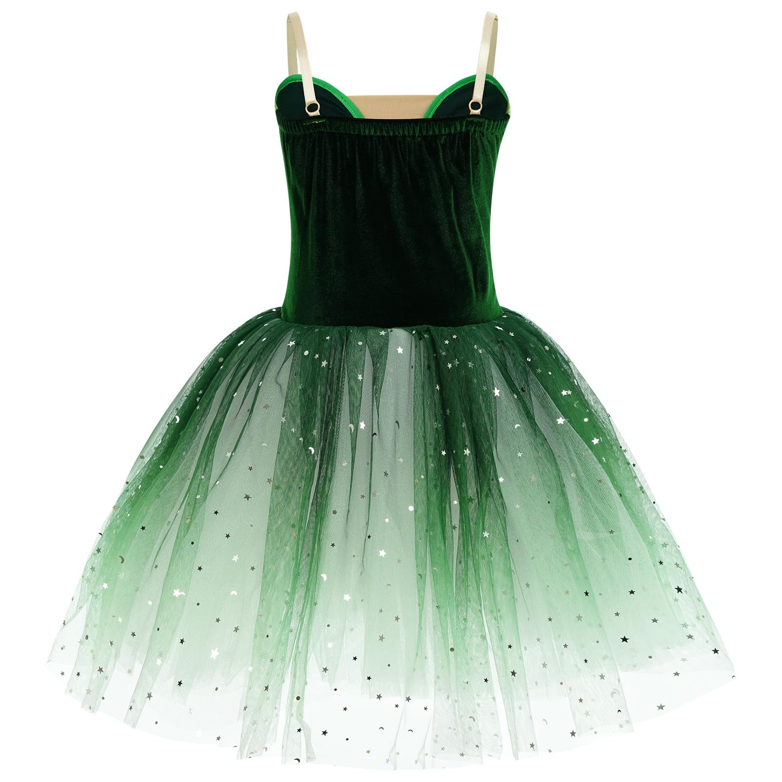Odizli Justaucorps de danse classique pour fille et enfant - Dentelle brodée - Paillettes - Tutu - Robe de danse