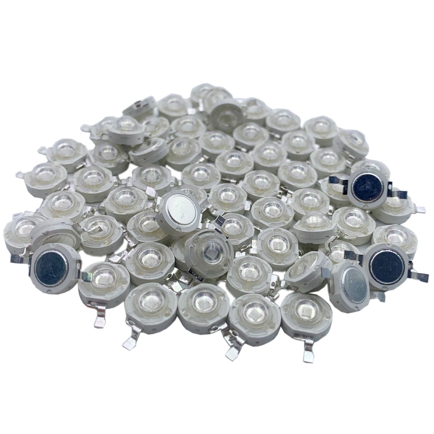 50 sztuk wysokowydajnych diod LED, super jasne diody SMD COB z diodą 3 W, oświetlenie DIY do oświetlenia Floodlight (Uv 365 nm)