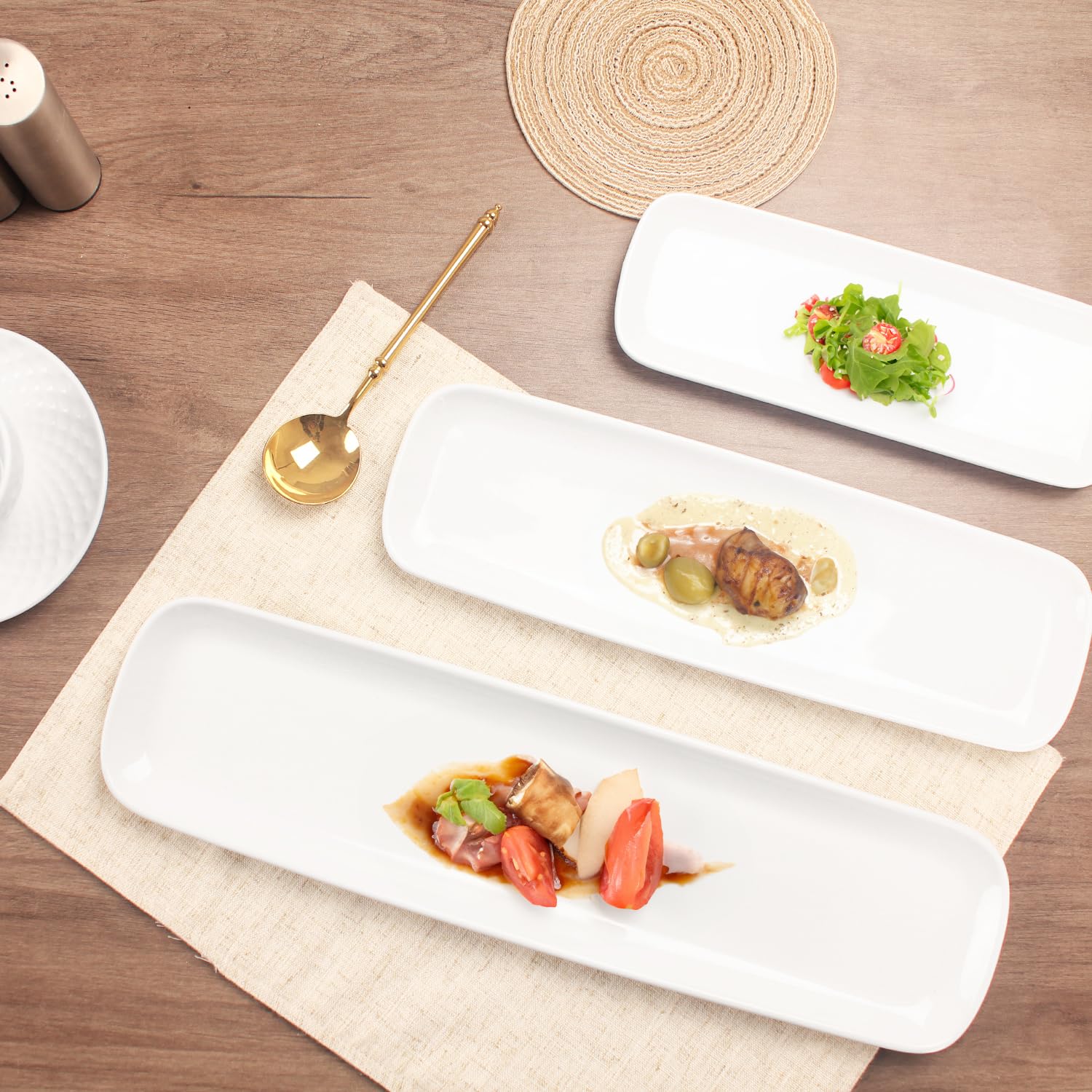 Assiette à olives, plateau à fruits secs, plateau à biscuits, résistant aux éclats, canoë à olives en porcelaine blanche, passe au lave-vaisselle, pour collations, gâteau mousse, tiramisu,