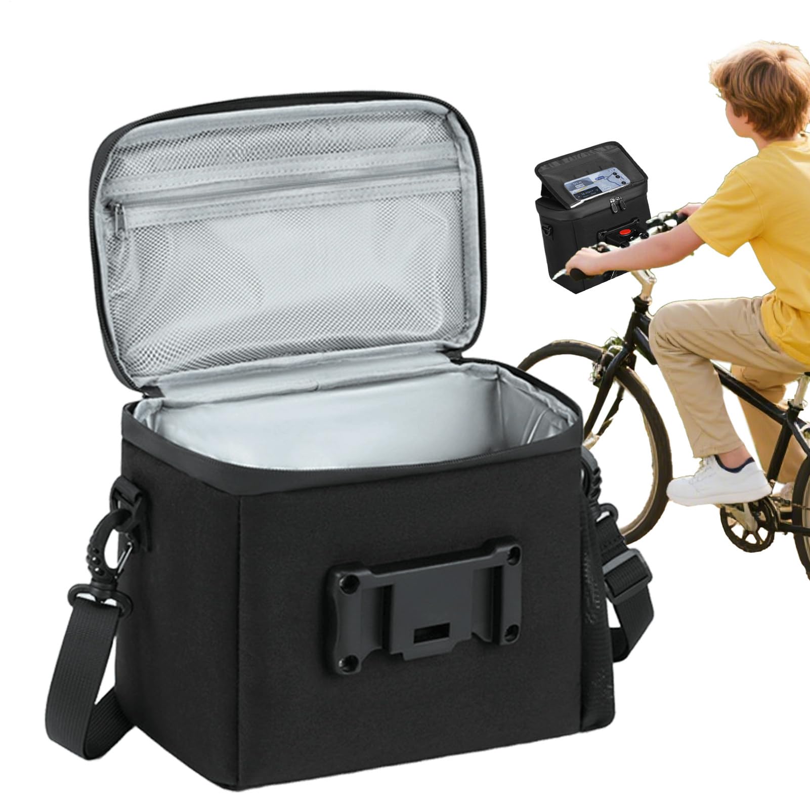 Borsa Da Manubrio Per Bici Capiente Riusabile Portatile Termica | Borsa Termica da Picnic Per Bici Da Strada Pendolarismo Trekking Shopping Picnic Campeggio Spiaggia Monopattino Mountain