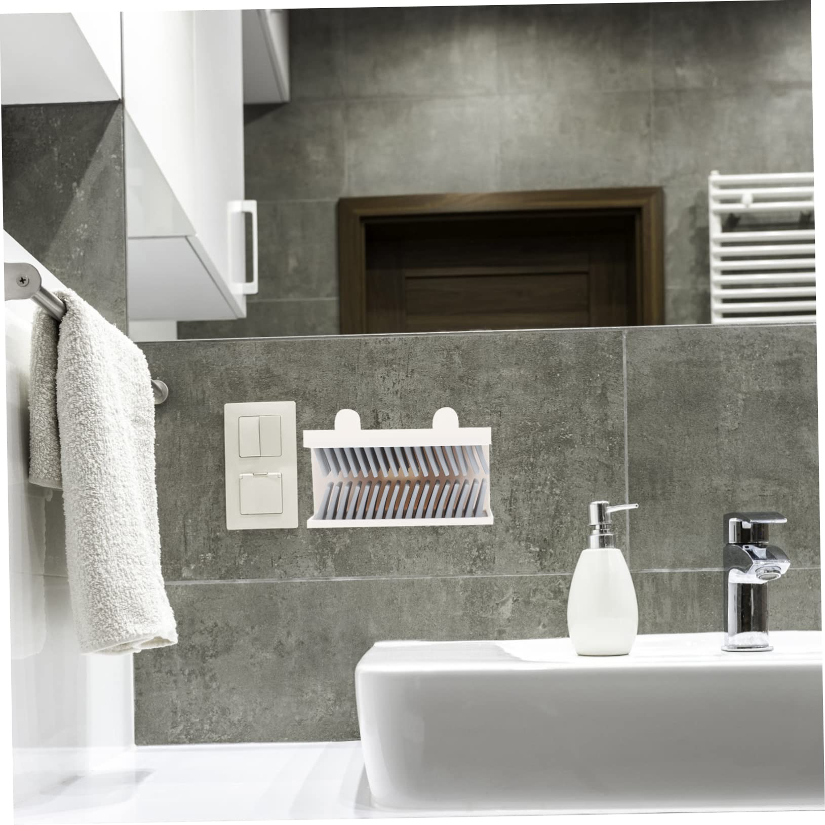 Uonlytech 5pezzi Doccia Silicone Montato Raccoglitore Per Per Design Orecchie Facile Installare e Resistente Draining