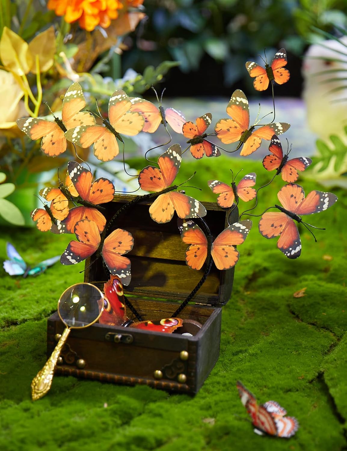 Coucoland Butterfly Fascinator Hat Derby Fascinators Boho Monarch Style Headband Butterfly Headpiece - Image 3