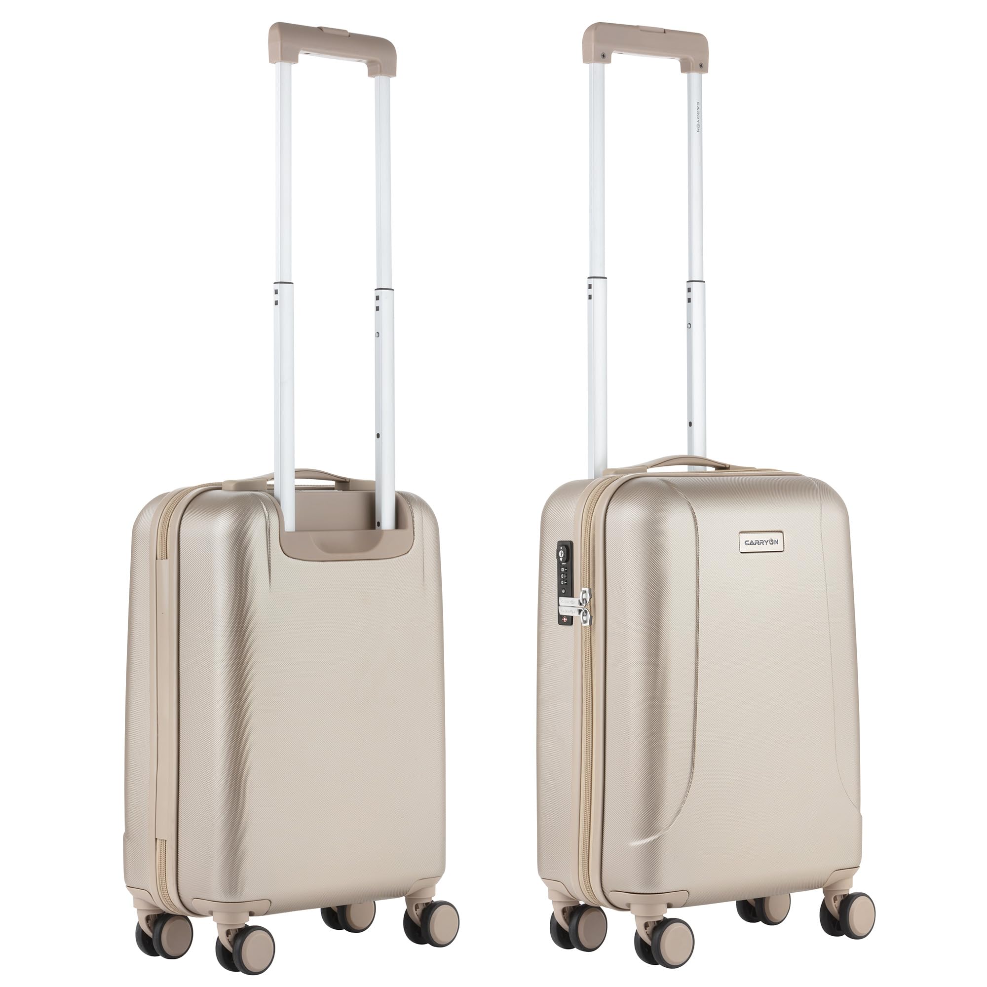 CarryOn Skyhopper Hartschalen Kosmetikkoffer mit handgepackkoffer 55cm, Beauty case mit Spiegel - Beige