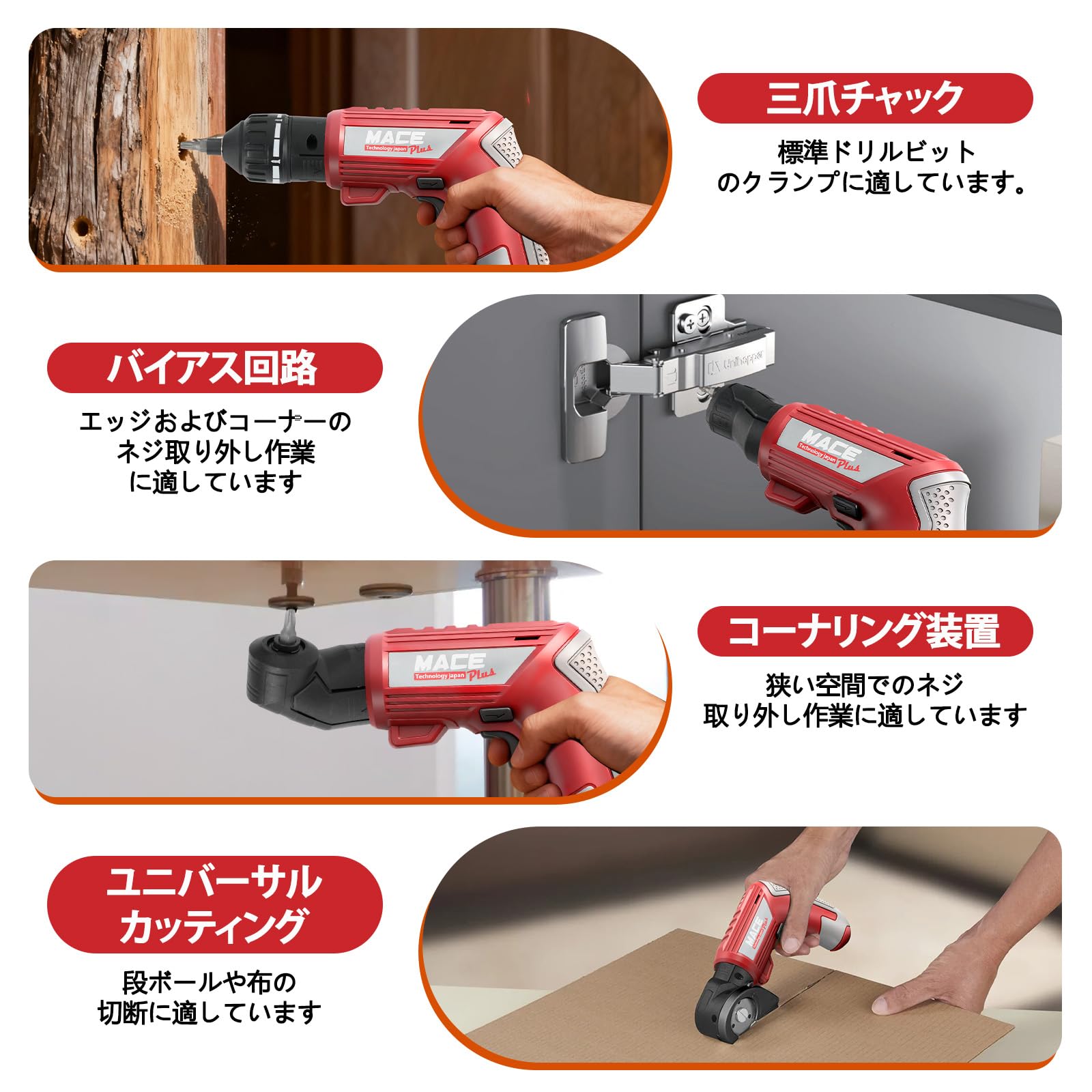 Amazon | 電動ドライバー コードレス 電動ドリル ドリルドライバー 正 