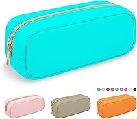 Vista 34 de Iqimott Bolsa Grande de Maquillaje de Nylon, Estuche de Viaje Preppy, Bolsa Grande de Cosméticos de Nylon, Organizador de Maquillaje, Bolsa de Rosa