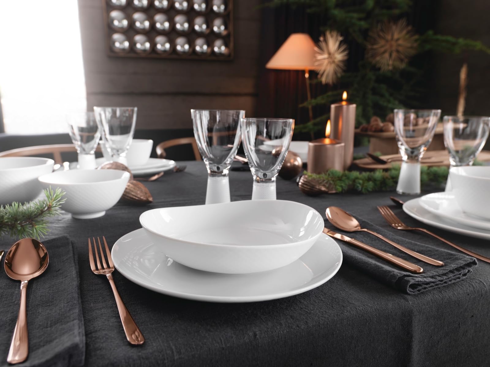 Rosenthal Junto Weiss - Set di stoviglie da 18 pezzi, per 6 persone, servizio combinato in porcellana, stoviglie moderne, colore: bianco