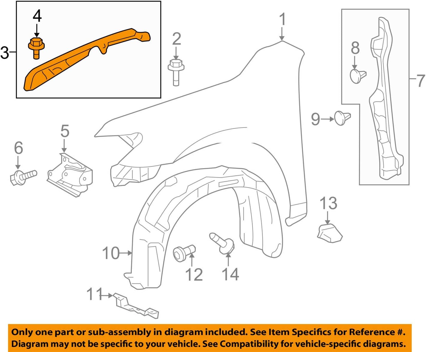 Toyota Genuine Parts - Protector, Fr Fender (53825-06070)