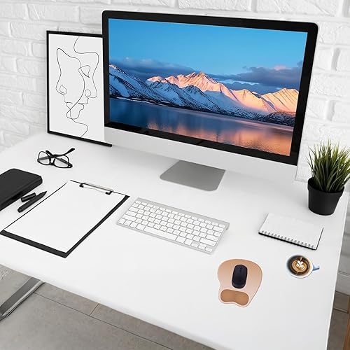 Miniatura 212 de Alfombrilla para mouse con soporte de muñeca, almohadilla antideslizante para mouse para oficina, computadora, laptop y Mac, cómoda y ligera