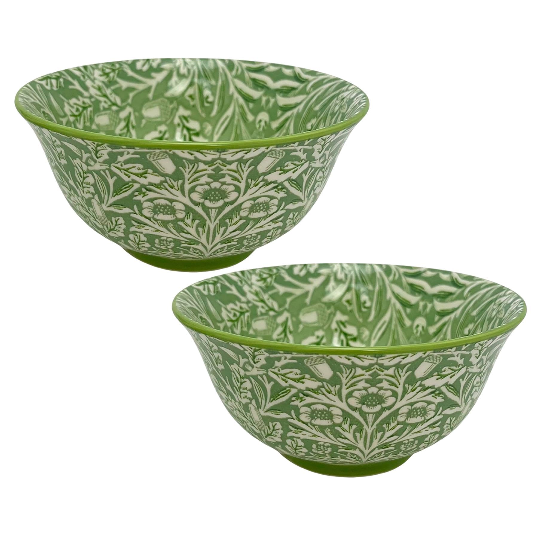 Set of 2 William Morris Acorn Fine China Serving Bowls, 12cm Snack Dip Bowl