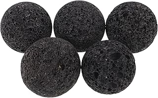 5 Stück Saunasteine Vulkanstein 4cm Natürliche Poröse Saunaofensteine für Gleichmäßige Wärme und Erhöhte Dampfproduktion Saunazubehör für Innen und Außensaunen