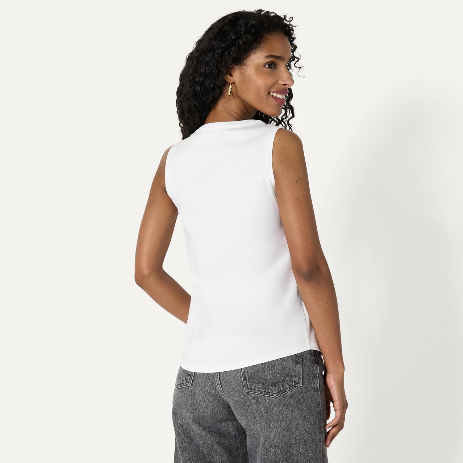 Women's Regular-Fit 100% Cotton Sleeveless Tank Top image 2