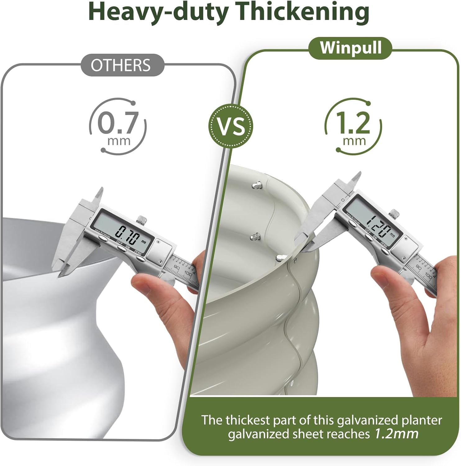 Raised Garden Bed Kit, 8x2x1 ft Galvanized Planter Box Outdoor, Oval Large Metal Raised Beds for Gardening Vegetables Flower Herb (Pearl White)