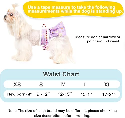 Miniatura 2 de Pañales lavables para perras (paquete de 3), pañales reutilizables de primera calidad a prueba de fugas, pañales para perros altamente absorbentes,